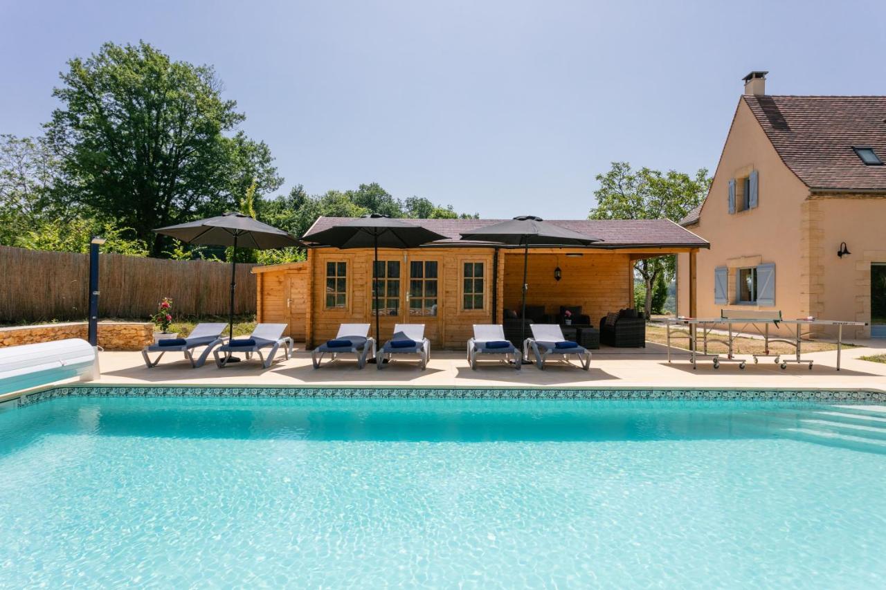 Luxury 3 Bed Home With Heated Swimming Pool Air Con And Boules Pitch Salignac-Eyvigues Buitenkant foto
